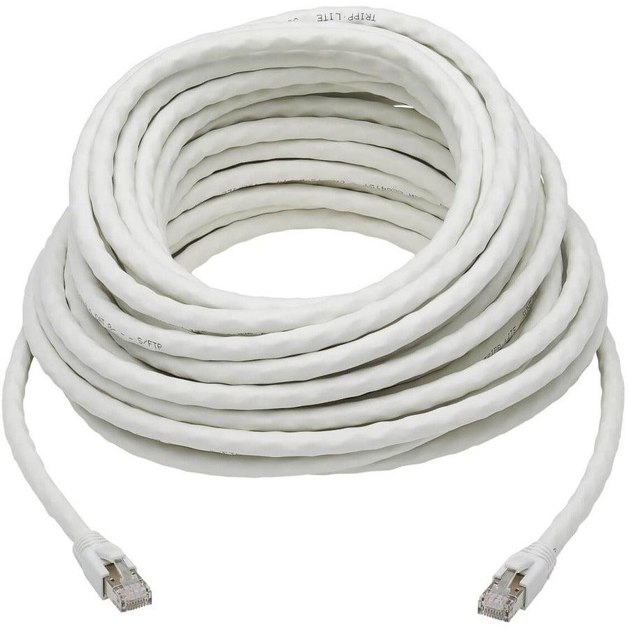 Tripp Lite N272-050-Wh Cat8 25G/40G-Certified Snagless Shielded S/Ftp Ethernet Cable (Rj45 M/M), Poe, White, 50 Ft. (15.24 M)