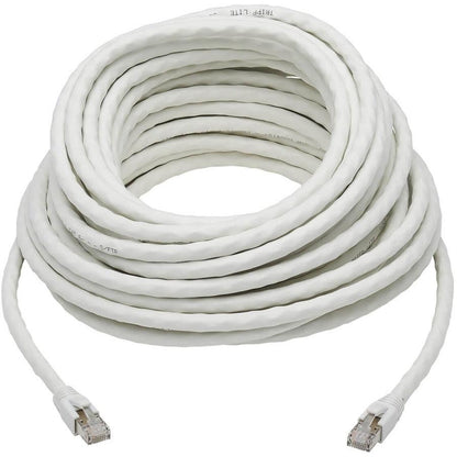 Tripp Lite N272-050-Wh Cat8 25G/40G-Certified Snagless Shielded S/Ftp Ethernet Cable (Rj45 M/M), Poe, White, 50 Ft. (15.24 M)