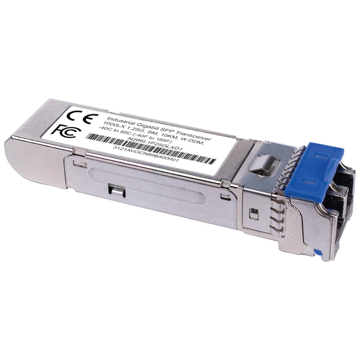 Tripp Lite N286I-1P25Glxd1 Industrial Gigabit Sfp Transceiver - 1000Base-Lx, Singlemode, Lc Duplex, Ddm, -40° To 85°C, 10 Km (6.2 Mi.)