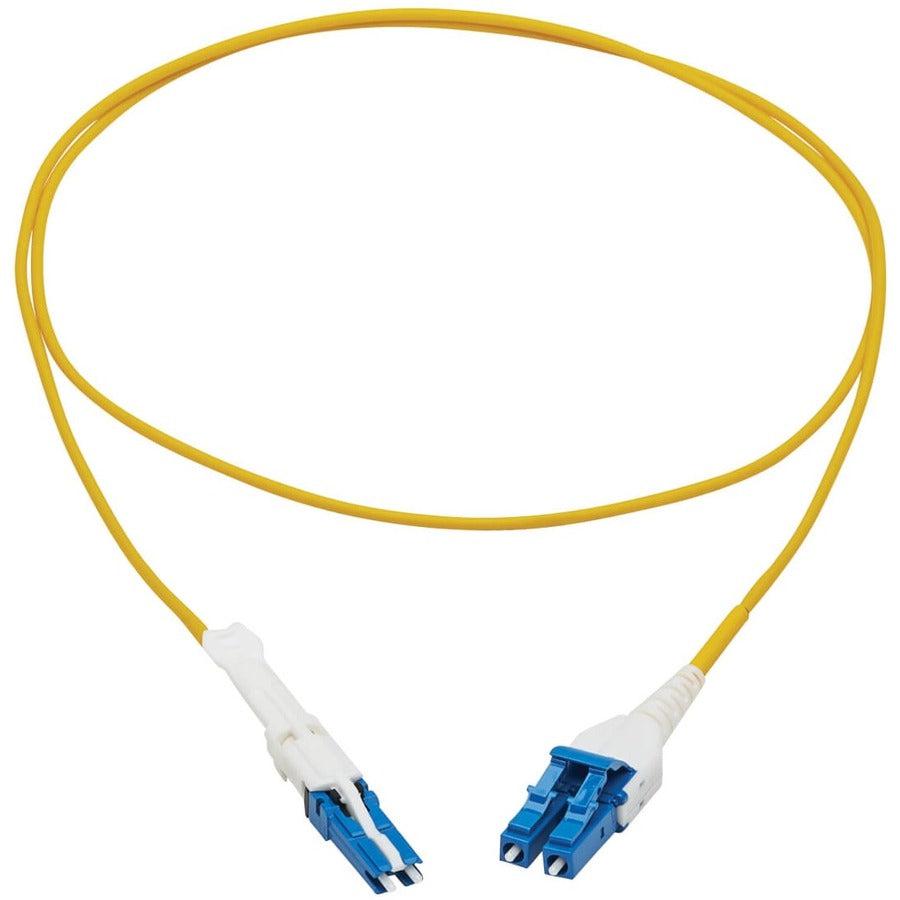 Tripp Lite N381L-01M 400G Duplex Singlemode 9/125 Os2 Fiber Optic Cable (Cs-Upc/Lc-Upc), Round Lszh Jacket, Yellow, 1 M