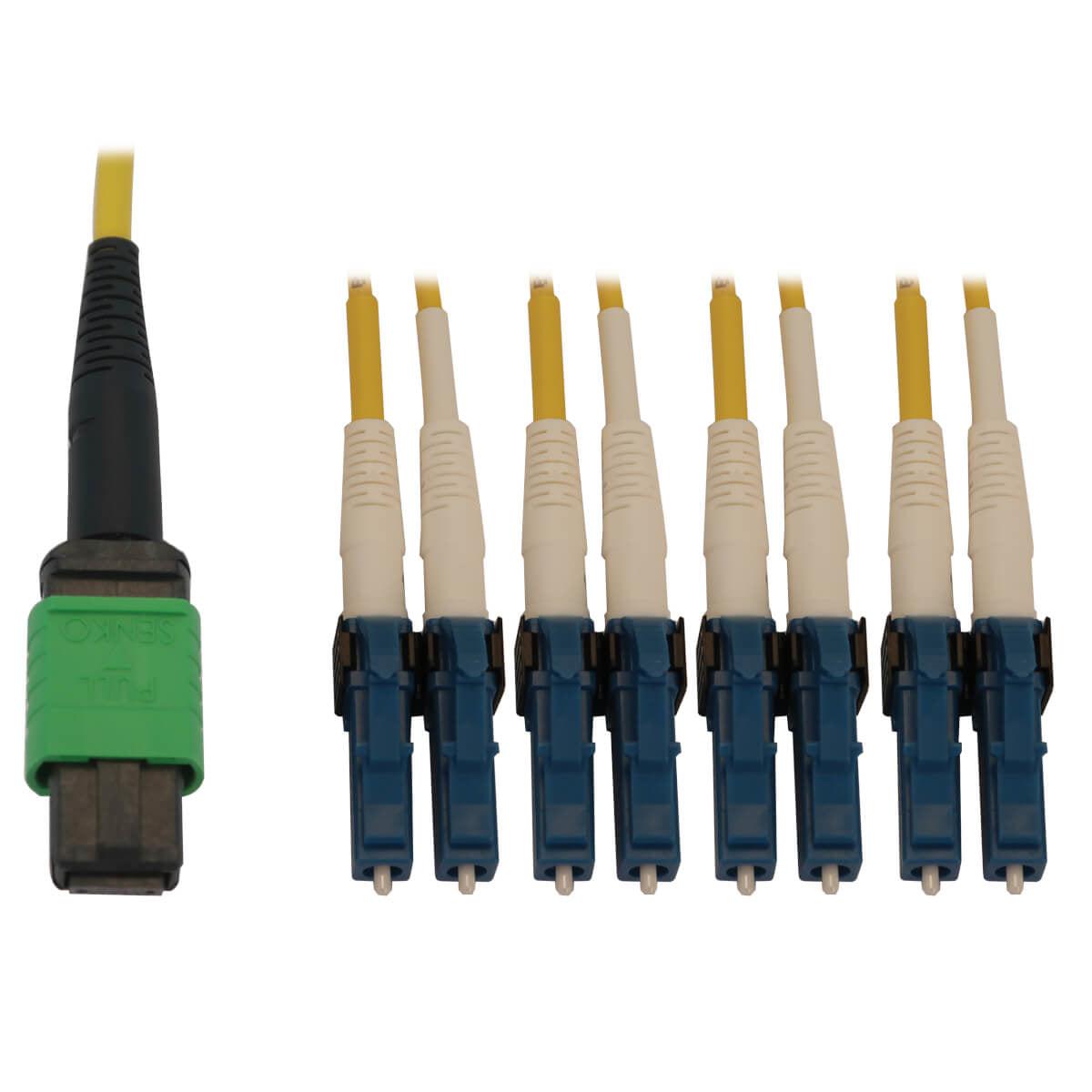 Tripp Lite N390X-01M-8L-Ap 400G Singlemode 9/125 Os2 Switchable Fiber Optic Cable (12F Mtp/Mpo-Apc