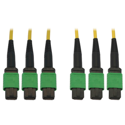 Tripp Lite N392B-10M-3X8Ap 40/100G Singlemode 9/125 Os2 Fiber Optic Cable (3X8F Mtp/Mpo-Apc F/F), Lszh, Yellow, 10 M (32.8 Ft.)