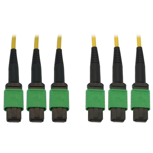 Tripp Lite N392B-10M-3X8Ap 40/100G Singlemode 9/125 Os2 Fiber Optic Cable (3X8F Mtp/Mpo-Apc F/F), Lszh, Yellow, 10 M (32.8 Ft.)