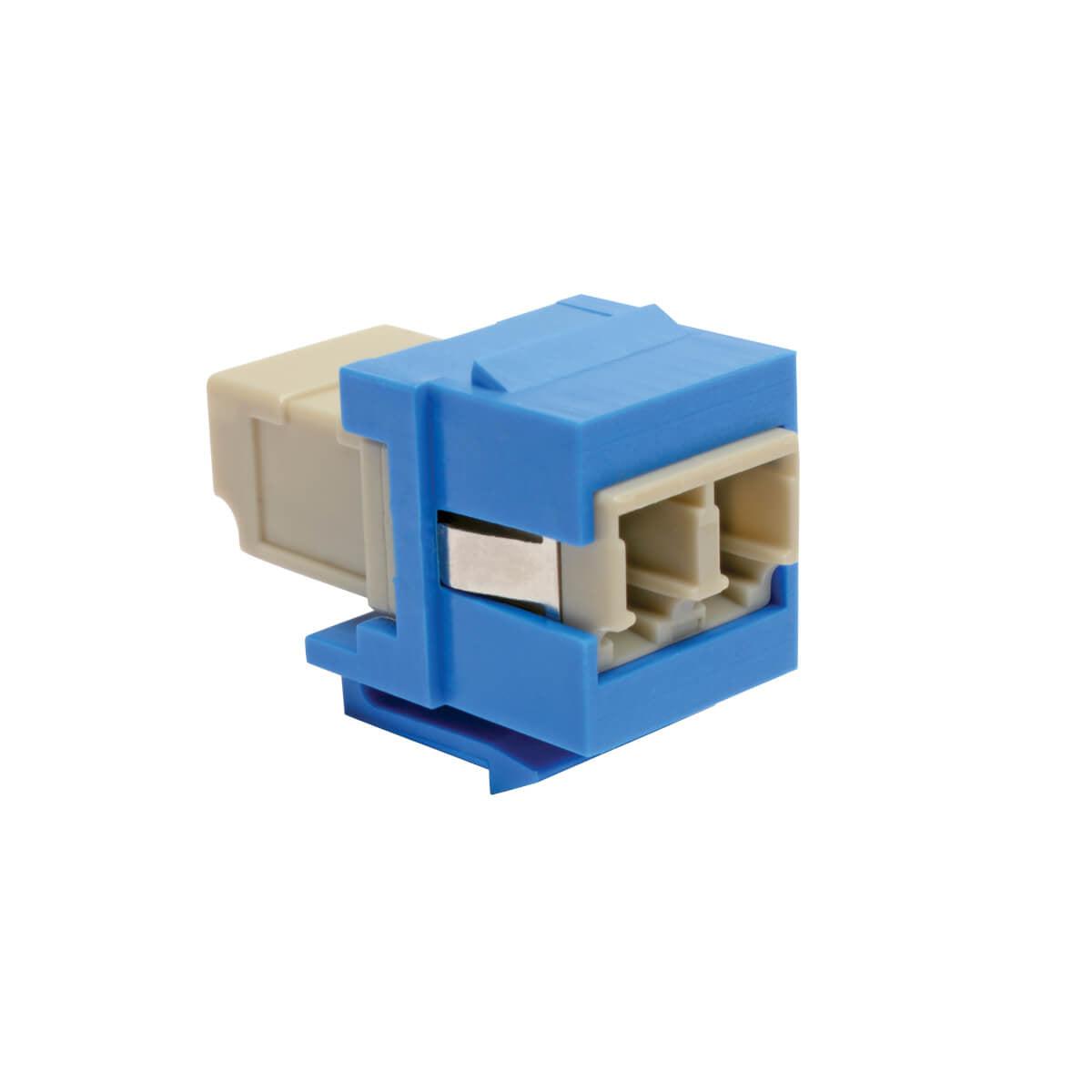 Tripp Lite N455-000-Bl-Kj Duplex Multimode Fiber Coupler, Keystone Jack - Lc To Lc, Blue