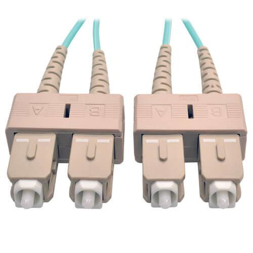 Tripp Lite N806-01M 10Gb Duplex Multimode 50/125 Om3 Lszh Fiber Patch Cable (Sc/Sc) - Aqua, 1M (3 Ft.)