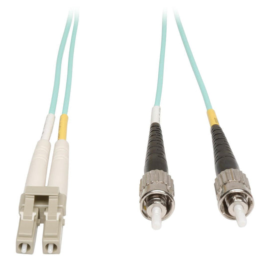 Tripp Lite N818-01M 10Gb Duplex Multimode 50/125 Om3 Lszh Fiber Patch Cable (Lc/St) - Aqua, 1M (3 Ft.)