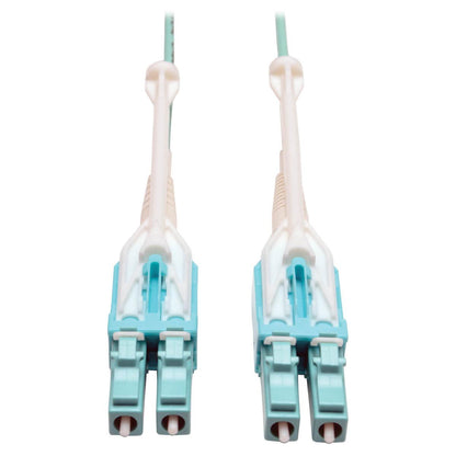 Tripp Lite N820-01M-T 10Gb Duplex Multimode 50/125 Om3 Lszh Fiber Patch Cable With Push/Pull Tab Connectors, (Lc/Lc) - Aqua, 1M (3 Ft.)