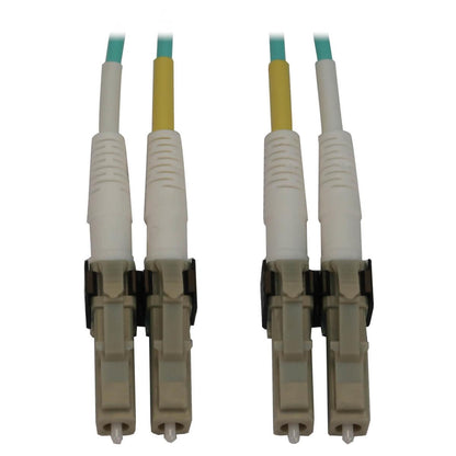 Tripp Lite N820X-01M 400G Multimode 50/125 Om3 Switchable Fiber Optic Cable (Duplex Lc-Pc M/M), Lszh, Aqua, 1 M (3.3 Ft.)