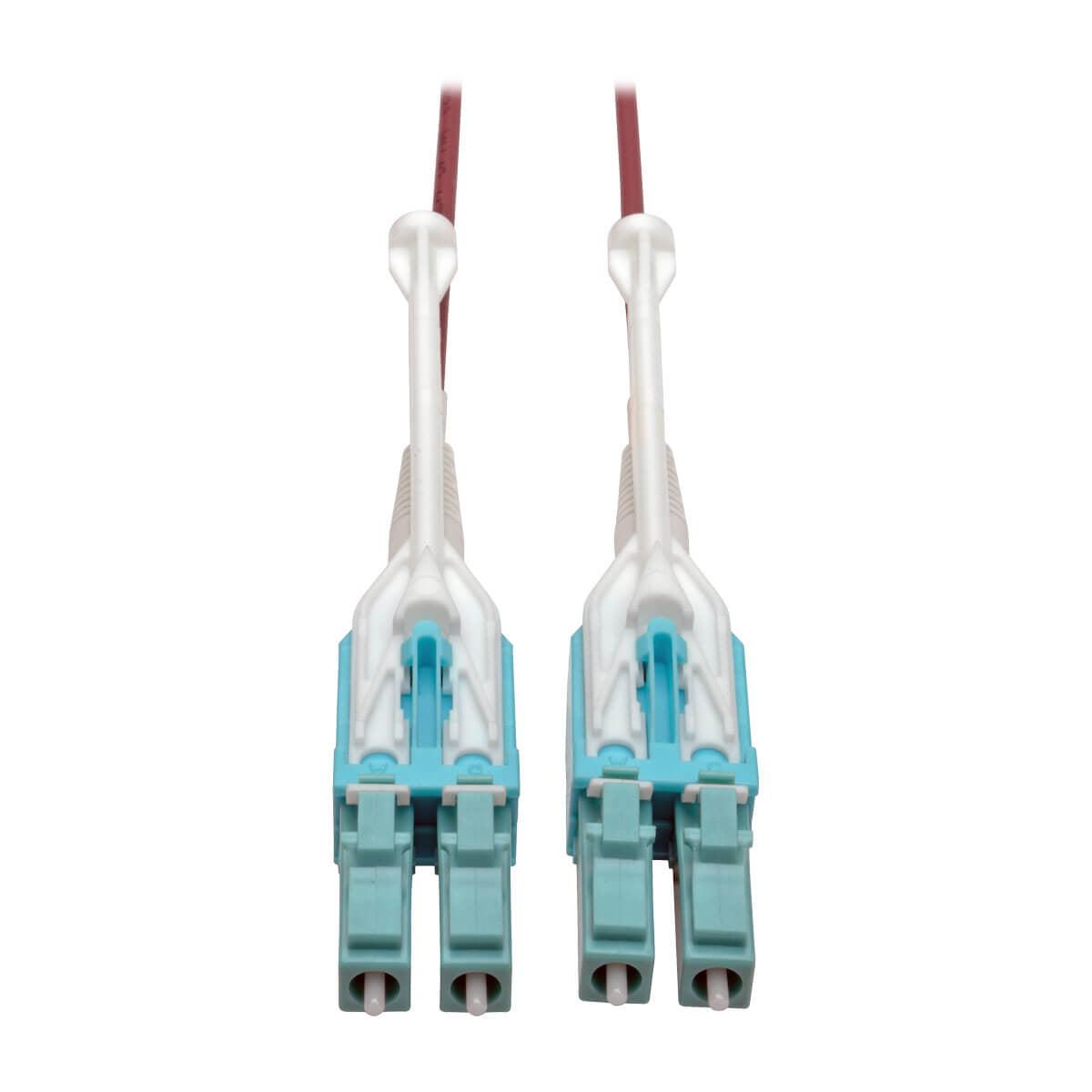 Tripp Lite N821-02M-Mg-T 10G Duplex Multimode 50/125 Om4 Lszh Fiber Optic Cable (Lc/Lc), Push/Pull Tabs, Magenta, 2 M