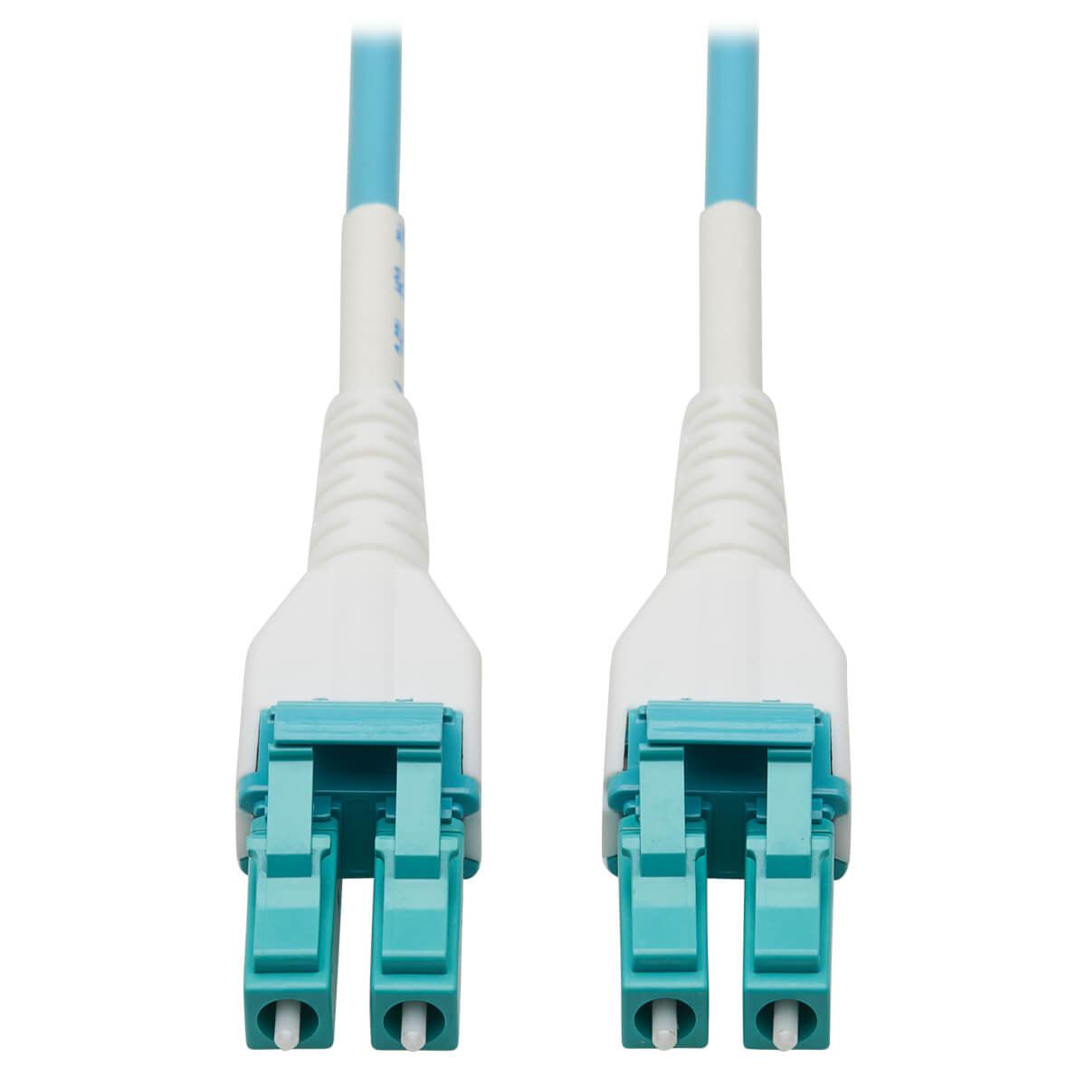 Tripp Lite N821-100M-Aq-Ar 100G Duplex Multimode 50/125 Om4 Armored Fiber Optic Cable (Lc/Lc Duplex M/M), Lszh, Aqua, 100 M (328 Ft.)