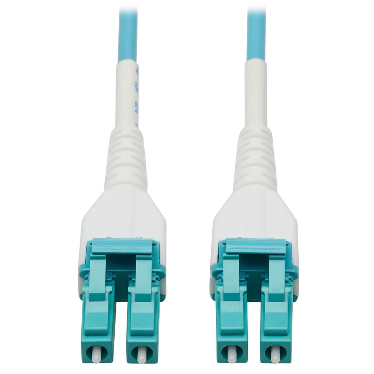 Tripp Lite N821-15M-Aq-Ar 100G Duplex Multimode 50/125 Om4 Armored Fiber Optic Cable (Lc/Lc Duplex M/M), Lszh, Aqua, 15 M (49.2 Ft.)