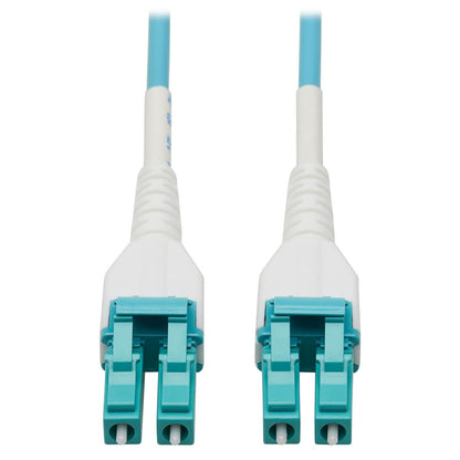 Tripp Lite N821-50M-Aq-Ar 100G Duplex Multimode 50/125 Om4 Armored Fiber Optic Cable (Lc/Lc Duplex M/M), Lszh, Aqua, 50 M (164 Ft.)