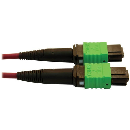 Tripp Lite N846D-01M-16Amg 400G Multimode 50/125 Om4 Plenum-Rated Fiber Optic Cable, 16F Mtp/Mpo-Apc (F/F), Magenta, 1 M