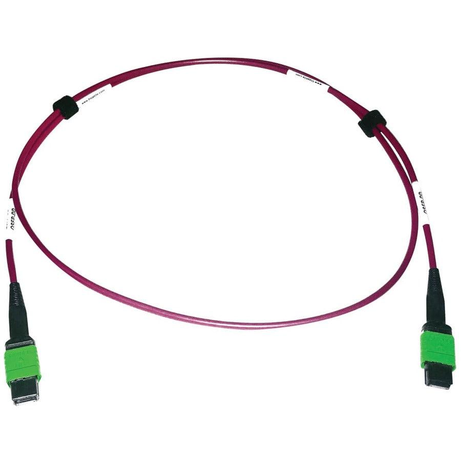 Tripp Lite N846D-01M-16Amg 400G Multimode 50/125 Om4 Plenum-Rated Fiber Optic Cable, 16F Mtp/Mpo-Apc (F/F), Magenta, 1 M