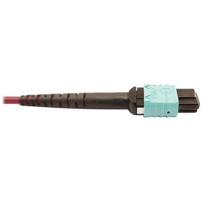 Tripp Lite N846D-01M-16Cmg 400G Multimode 50/125 Om4 Plenum Fiber Optic Cable, 16F Mtp/Mpo-Apc To 24F Mtp/Mpo-Upc (F/F), Magenta, 1 M