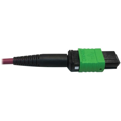 Tripp Lite N846D-01M-16Emg 400G Multimode 50/125 Om4 Plenum Fiber Optic Breakout Cable, 16F Mtp/Mpo-Apc To (X4) Lc Duplex (F/M), Magenta, 1 M