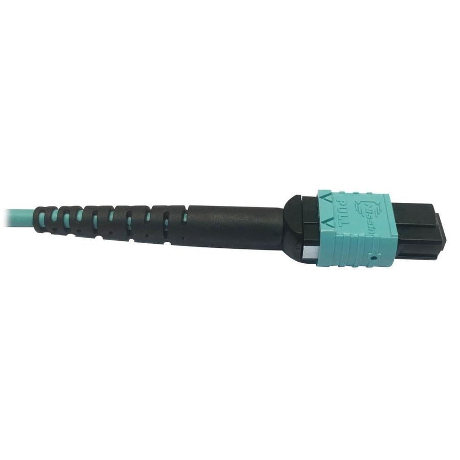 Tripp Lite N846D-03M-24Aaq 400G Multimode 50/125 Om4 Plenum-Rated Fiber Optic Cable, 24F Mtp/Mpo-Pc (F/F), Aqua, 3 M