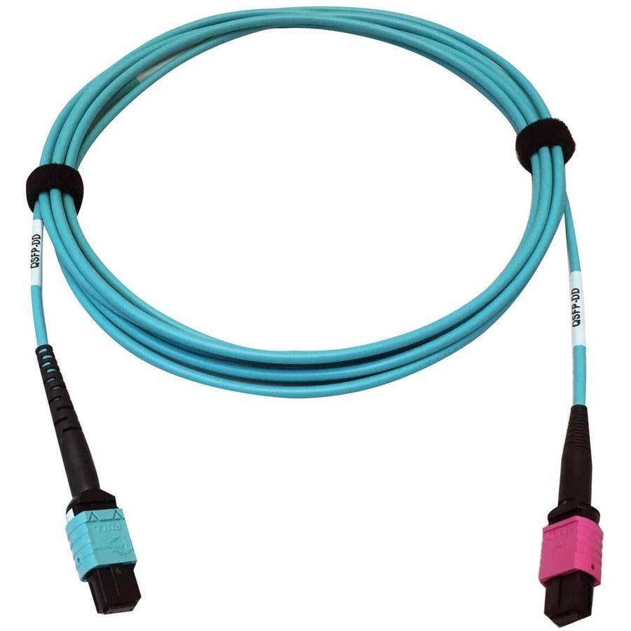 Tripp Lite N846D-03M-24Daq 400G Multimode 50/125 Om4 Plenum Fiber Optic Cable, 24F Mtp/Mpo-Upc To 16F Mtp/Mpo-Upc (F/F), Aqua, 3 M