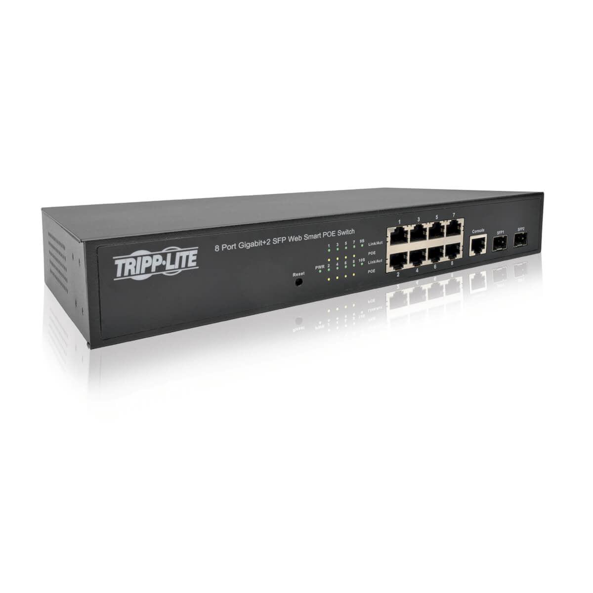 Tripp Lite Ngs8C2Poe Network Switch Managed L2 Gigabit Ethernet (10/100/1000) Power Over Ethernet (Poe) 1U Black