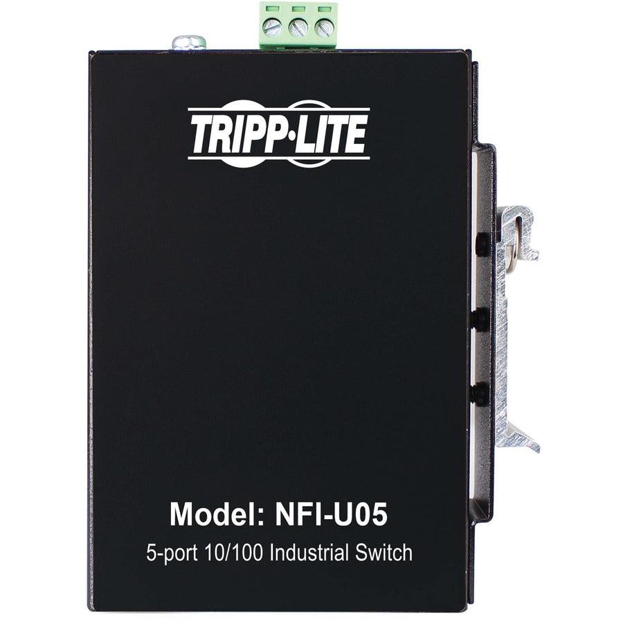 Tripp Lite Nfi-U05 5-Port Unmanaged Industrial Ethernet Switch - 10/100 Mbps, Ruggedized, -40° To 75°C, Din/Wall Mount