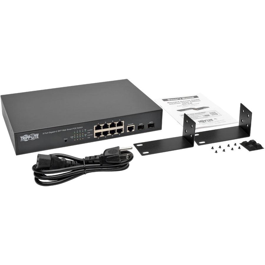 Tripp Lite Ngs8C2Poe Network Switch Managed L2 Gigabit Ethernet (10/100/1000) Power Over Ethernet (Poe) 1U Black