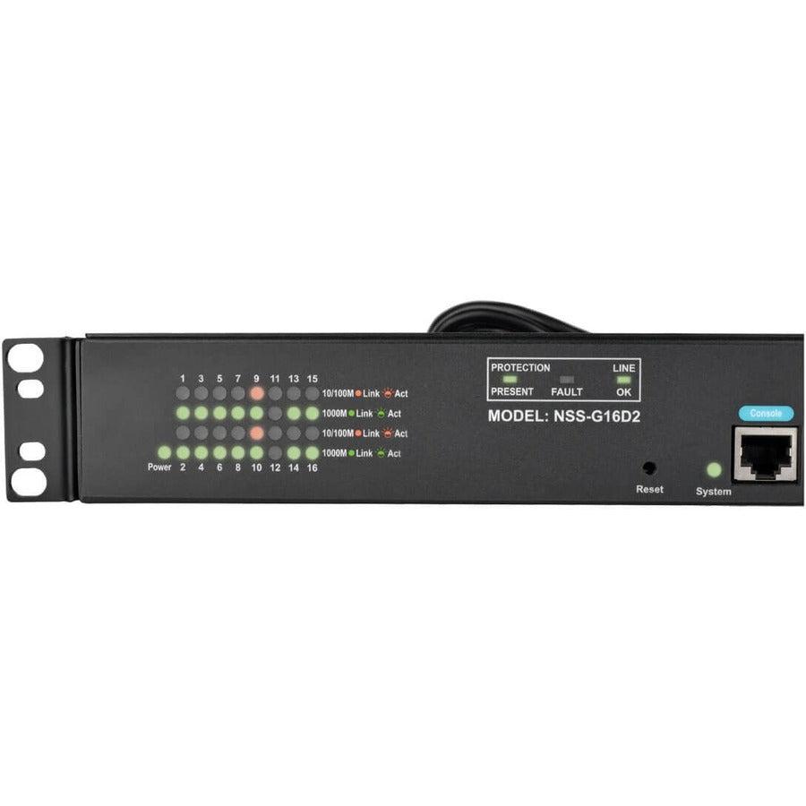 Tripp Lite Nss-G16D2 Network Switch Managed L2 Gigabit Ethernet (10/100/1000) 1U Black