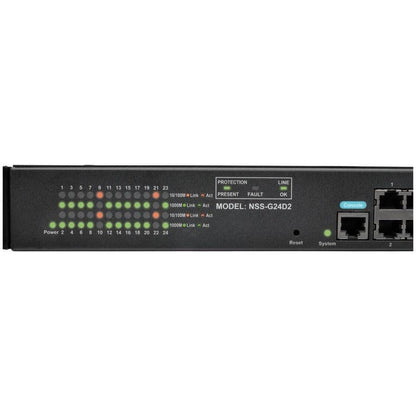 Tripp Lite Nss-G24D2 Network Switch Managed L2 Gigabit Ethernet (10/100/1000) 1U Black