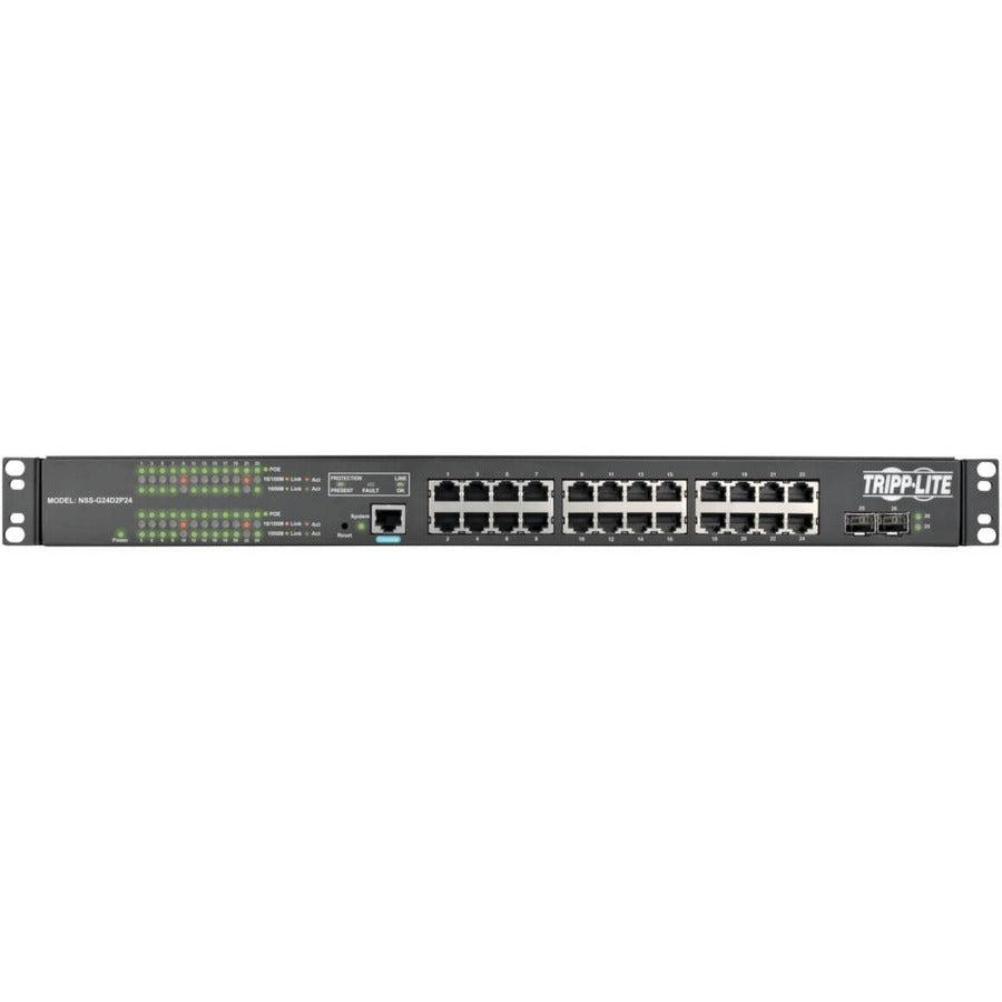 Tripp Lite Nss-G24D2P24 Network Switch Managed L2 Gigabit Ethernet (10/100/1000) Power Over Ethernet (Poe) 1U Black