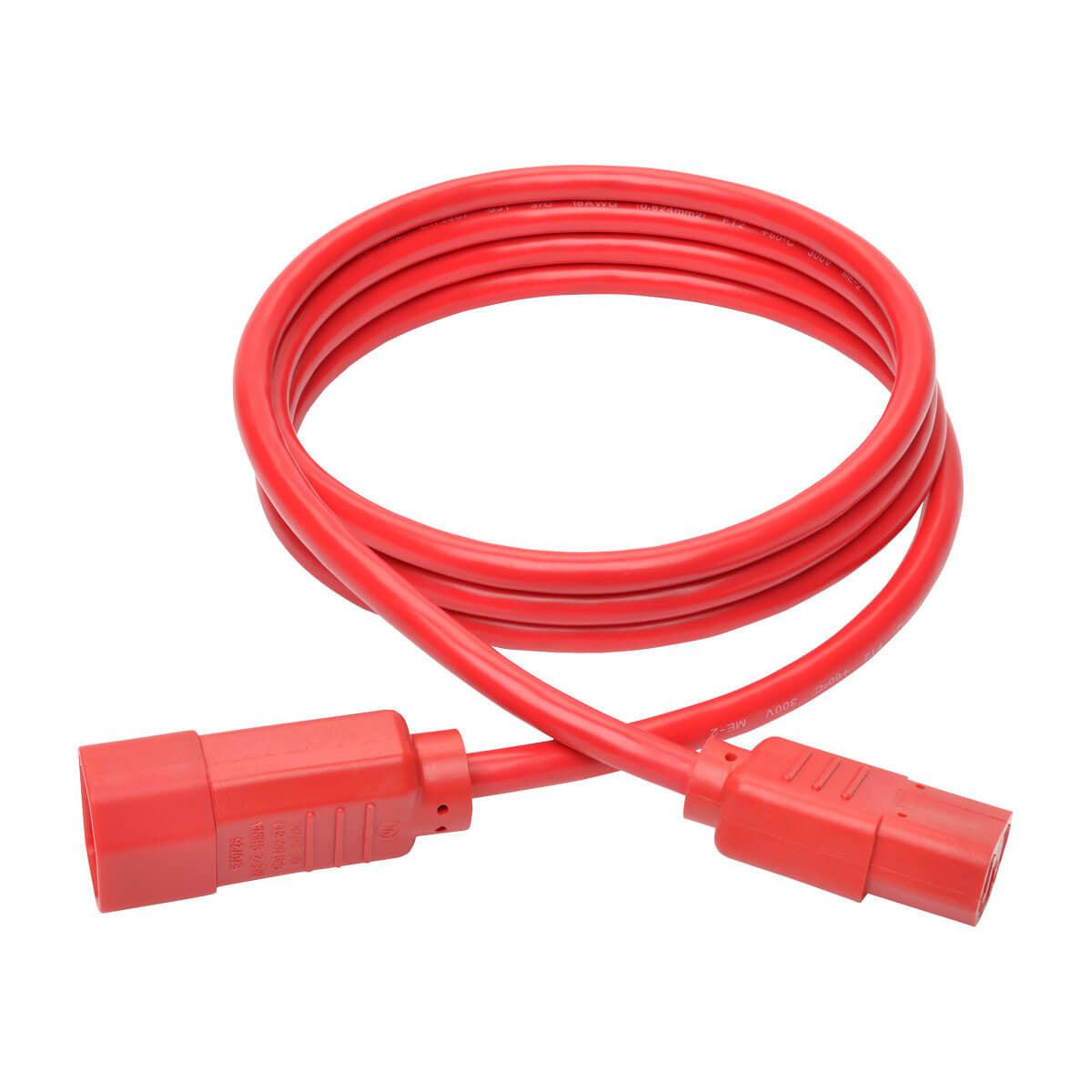 Tripp Lite P004-006-Ard Pdu Power Cord, C13 To C14 - 10A, 250V, 18 Awg, 6 Ft. (1.83 M), Red