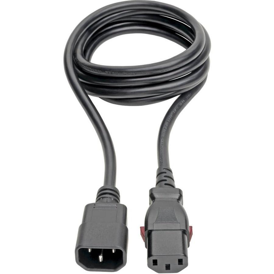 Tripp Lite P004-L06 Power Extension Cord, Locking C13 To C14 Pdu Style - 10A, 250V, 18 Awg, 6 Ft. (1.83 M)