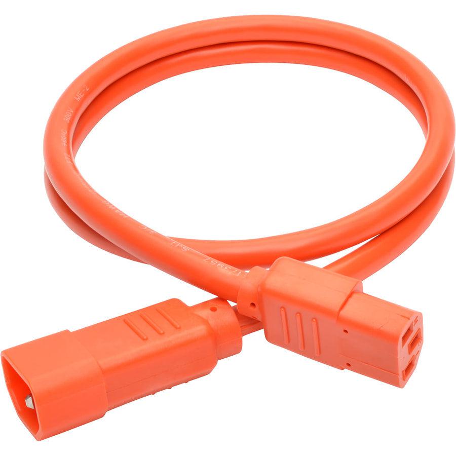 Tripp Lite P005-003-Aor Heavy-Duty Pdu Power Cord, C13 To C14 - 15A, 250V, 14 Awg, 3 Ft. (0.91 M), Orange