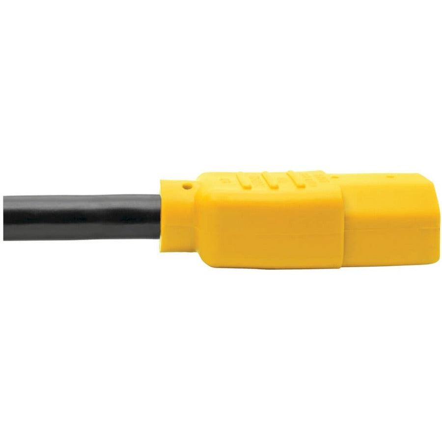 Tripp Lite P005-006-Yw Heavy-Duty Pdu Power Cord, C13 To C14 - 15A, 250V, 14 Awg, 6 Ft. (1.83 M), Yellow Plugs