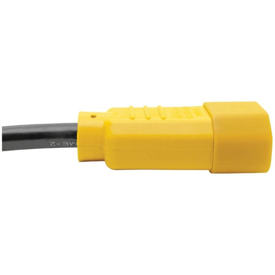 Tripp Lite P005-006-Yw Heavy-Duty Pdu Power Cord, C13 To C14 - 15A, 250V, 14 Awg, 6 Ft. (1.83 M), Yellow Plugs