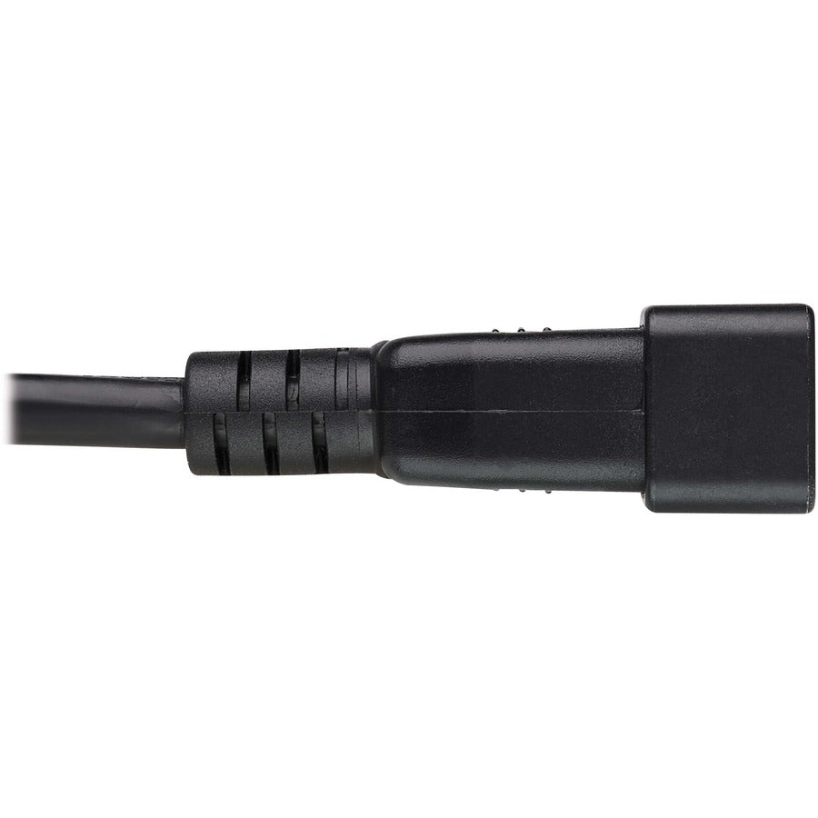 Tripp Lite P032-002-2C13 Splitter Cable, Heavy-Duty, C20 To 2X C13 - 15A, 100-250V, 14 Awg, 2 Ft. (0.61 M), Black