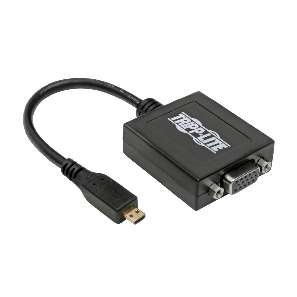 Tripp Lite P131-06N-Microa Micro Hdmi To Vga Adapter Video Converter With Audio For Smartphones/Tablets/Ultrabooks, (M/F), 6-In. (15.24 Cm)