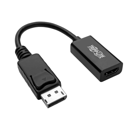 Tripp Lite P136-06N-H2V2Lb Displayport To Hdmi Active Adapter (M/F), Latching Connector, 4K 60 Hz, Dp1.2, Hdcp 2.2,Black, 6 In.