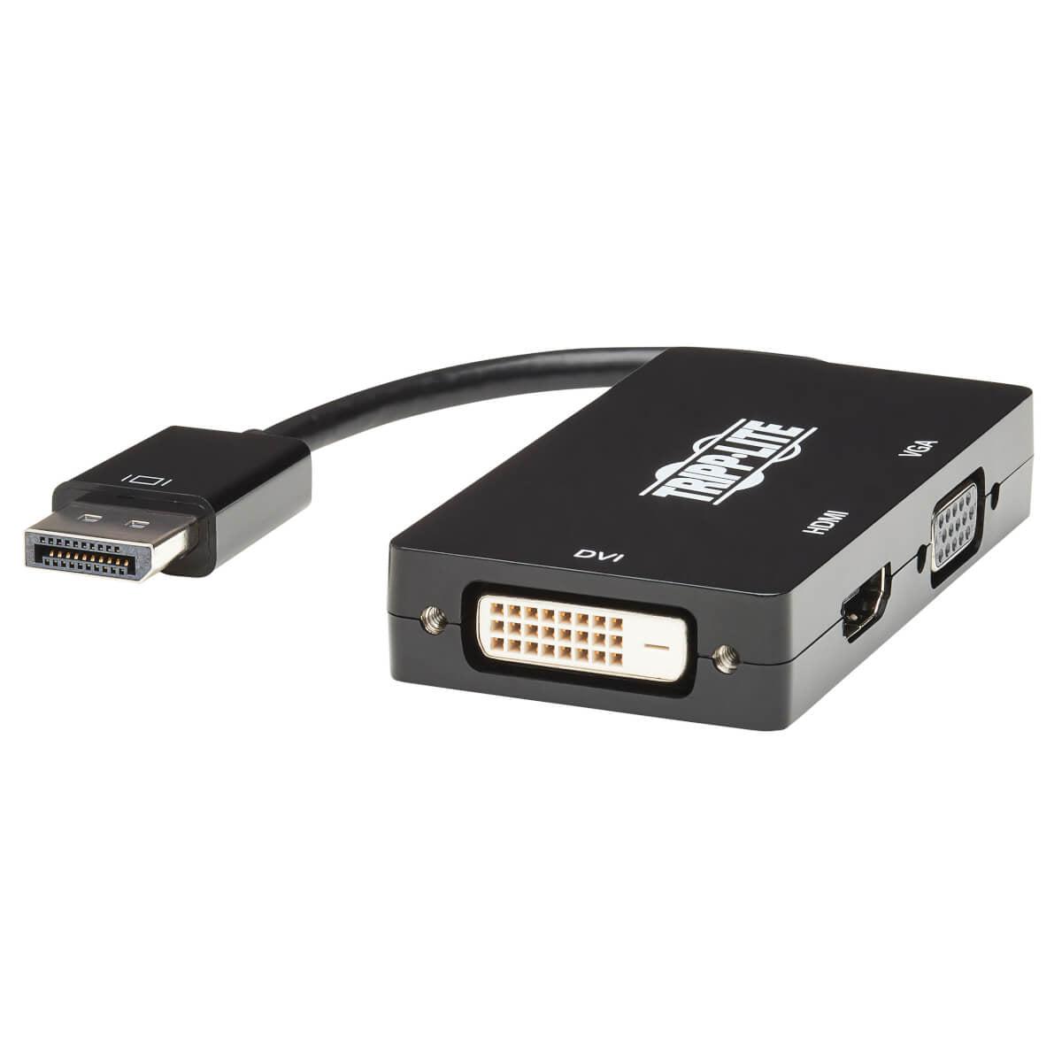 Tripp Lite P136-06N-Hdv4K6 Displayport To Vga/Dvi/Hdmi All-In-One Converter Adapter - 4K 60 Hz Hdmi, Dp 1.2