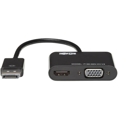 Tripp Lite P136-06N-Hv-V2 Displayport To Vga/Hdmi All-In-One Converter Adapter, Dp Ver 1.2, 4K 30 Hz Hdmi