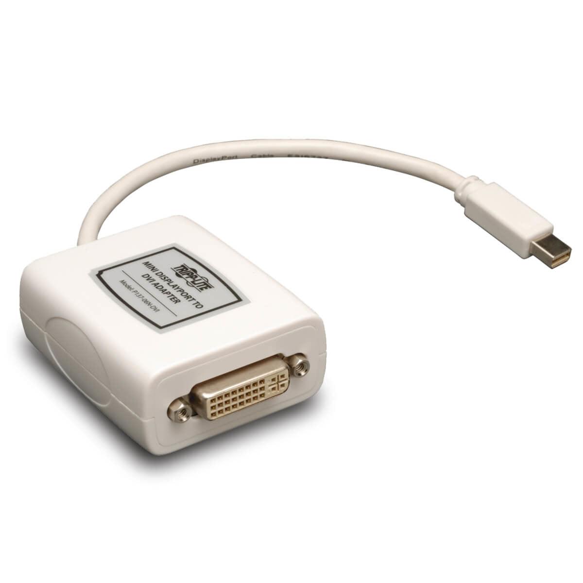 Tripp Lite P137-06N-Dvi Keyspan Mini Displayport To Dvi Adapter, Video Converter For Mac/Pc, White (M/F), 6-In. (15.24 Cm)