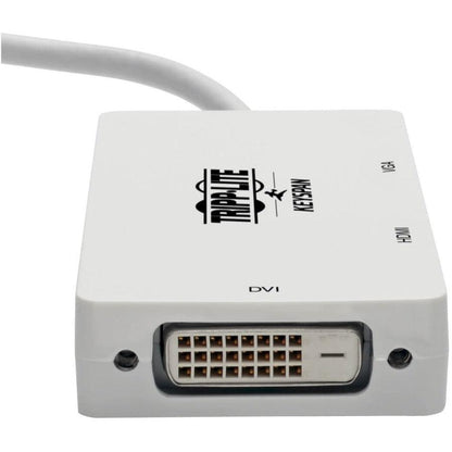 Tripp Lite P137-06N-Hdv4Kw Keyspan Mini Displayport To Vga/Dvi/Hdmi All-In-One Video Converter Adapter, 4K 30Hz Hdmi, Dp1.2, White, 6-In. (15.24 Cm)
