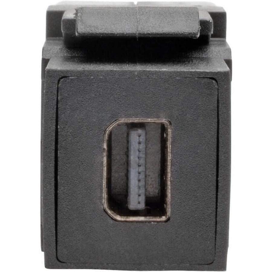 Tripp Lite P169-000-Kpa-Bk Mini Displayport To Displayport All-In-One Keystone/Panel Mount Angled Adapter (F/F), Black
