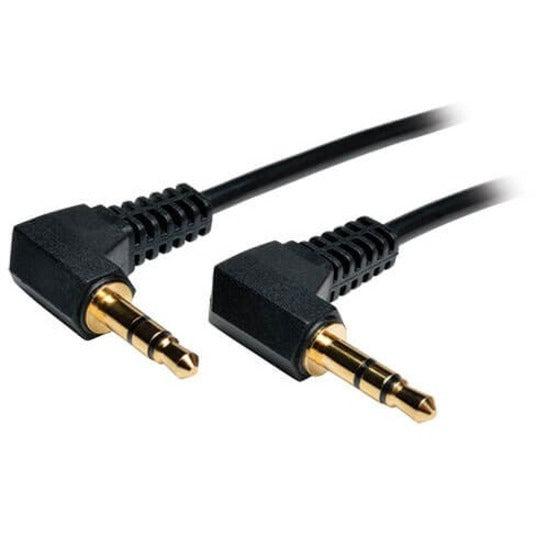 Tripp Lite P312-001-2Ra 3.5Mm Mini Stereo Audio Cable With Two Right-Angle Plugs (M/M), 1 Ft. (0.31 M)