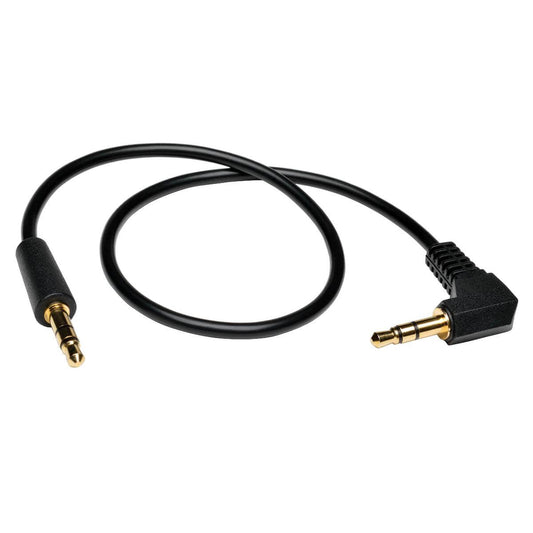 Tripp Lite P312-001-Ra 3.5Mm Mini Stereo Audio Cable With One Right-Angle Plug (M/M), 1 Ft. (0.31 M)