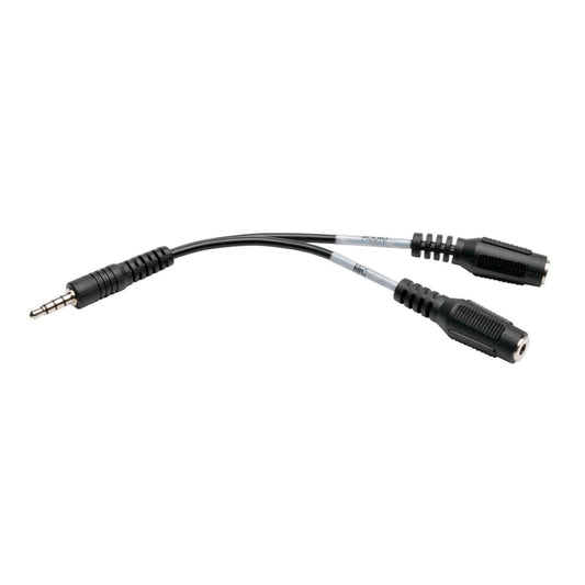 Tripp Lite P318-06N-Mff 3.5 Mm 3-Position To 3.5 Mm 4-Position Audio Headset Splitter Adapter Cable (2Xf/M), 6 In. (15.2 Cm)