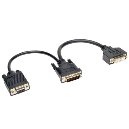 Tripp Lite P564-06N-Dv Dvi Y Splitter Cable, Digital And Vga Monitors (Dvi-I M To Dvi-D F And Hd15 F) 6-In. (15.24 Cm)