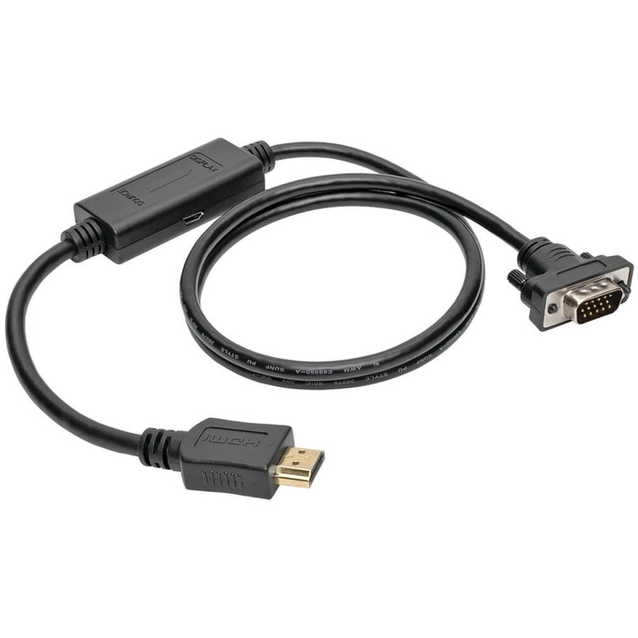 Tripp Lite P566-003-Vga Hdmi To Vga Active Adapter Cable (Hdmi To Low-Profile Hd15 M/M), 3 Ft. (0.9 M)