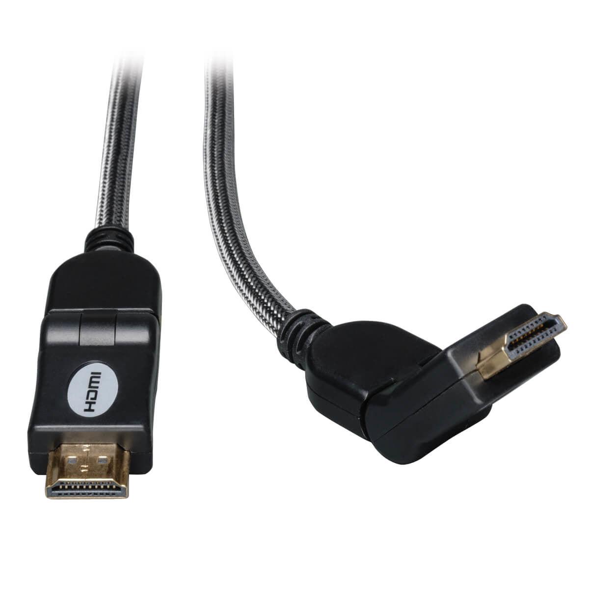 Tripp Lite P568-003-Sw High-Speed Hdmi Cable With Swivel Connectors, Digital Video With Audio, Uhd 4K (M/M), 3 Ft. (0.91 M)
