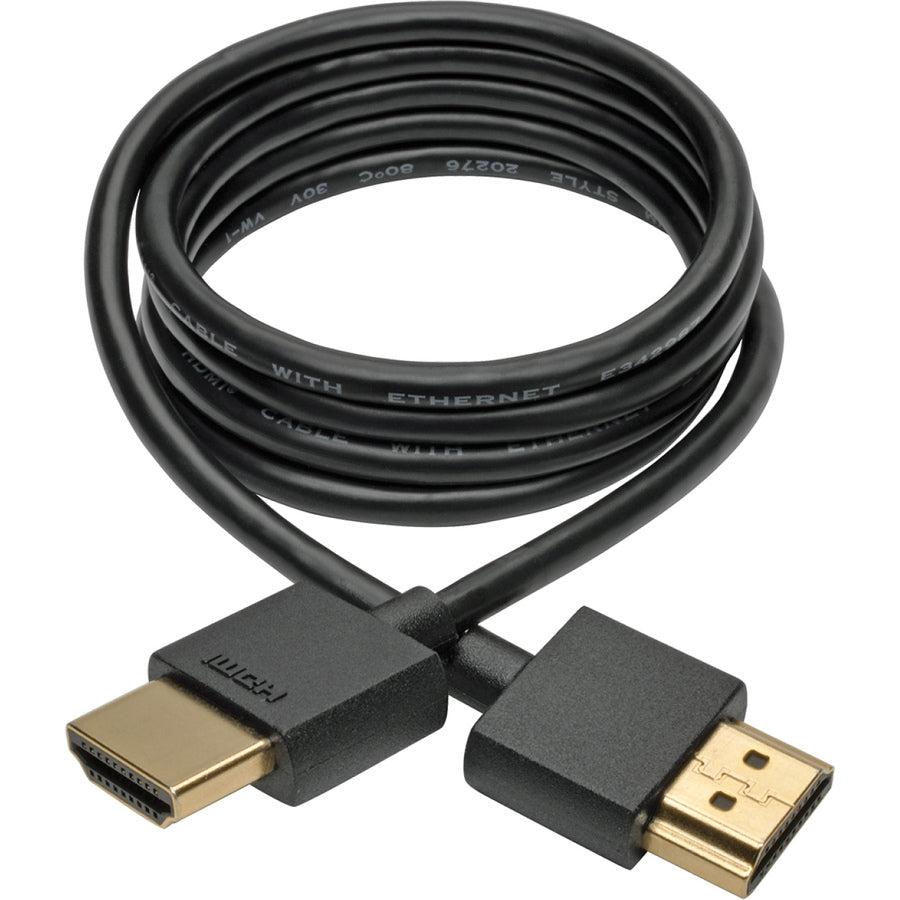 Tripp Lite P569-003-Slim Slim High-Speed Hdmi Cable With Ethernet And Digital Video With Audio, Uhd 4K (M/M), 3 Ft. (0.91 M)