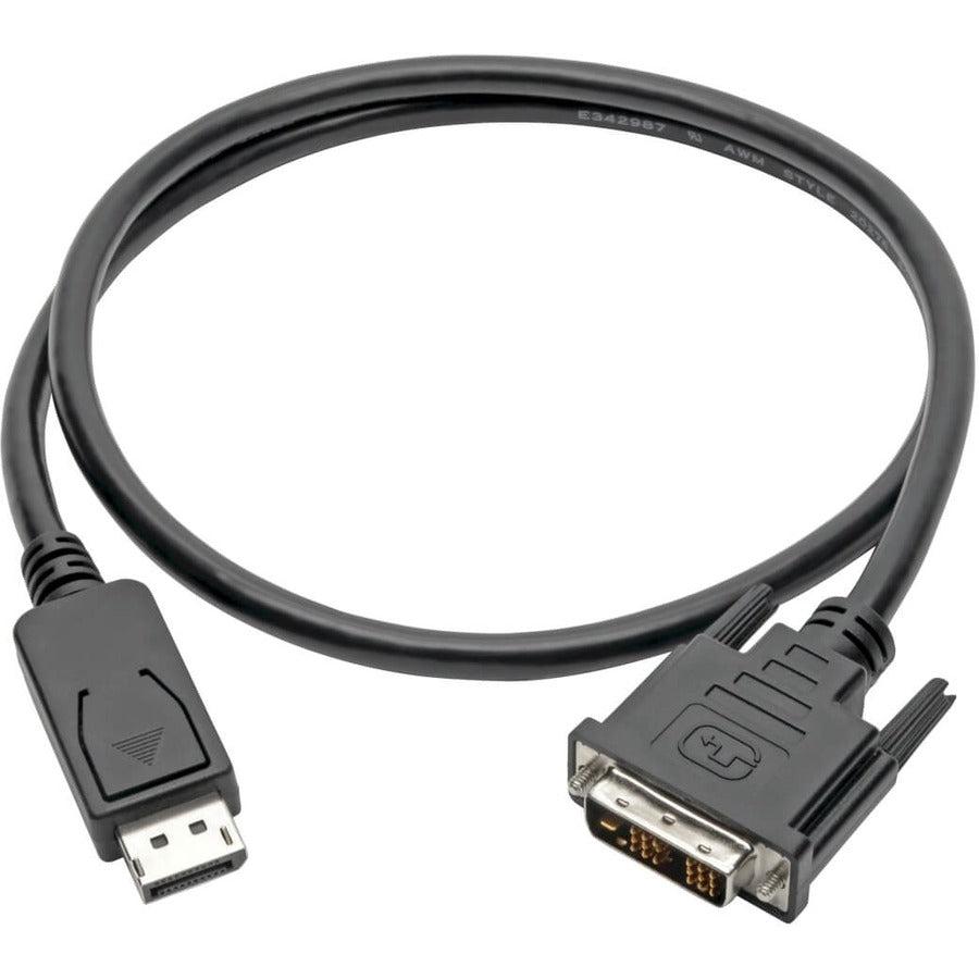 Tripp Lite P581-003 Displayport To Dvi Adapter Cable (Dp With Latches To Dvi-D Single Link M/M), 3 Ft. (0.9 M)