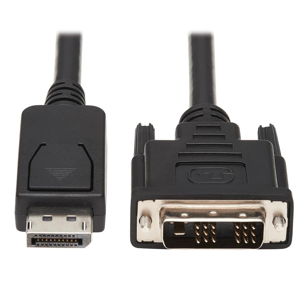 Tripp Lite P581Ab-006 Safe-It Displayport To Dvi Antibacterial Adapter Cable (Dp To Dvi-D Single Link M/M), 1080P 60 Hz, Black, 6 Ft. (1.8 M)
